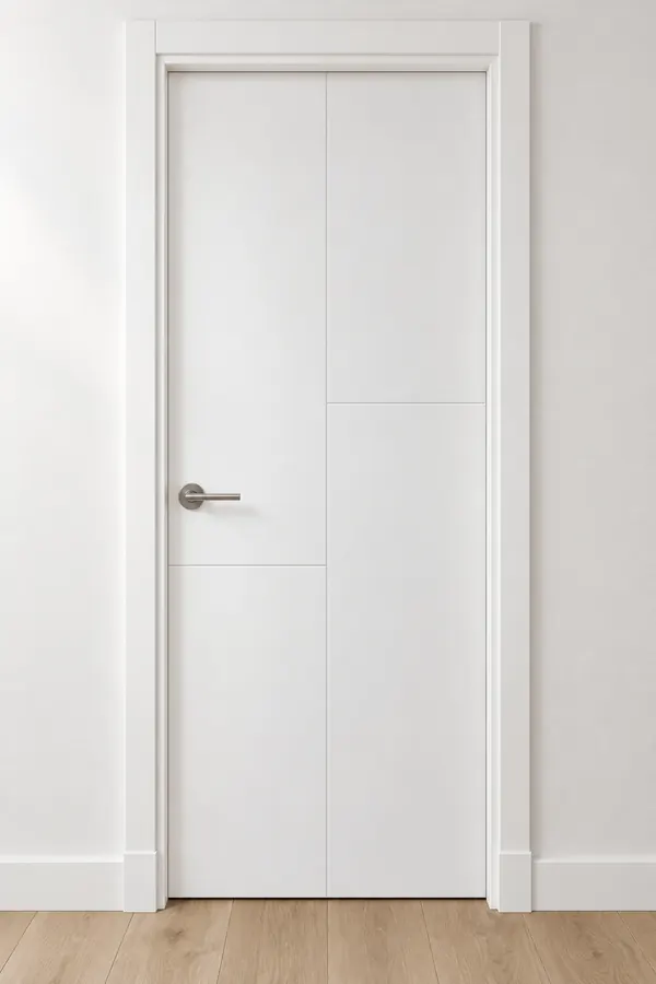 Visualización de catálogo HSG-15 Eje alterno: puerta pantografiada lacada en blanco