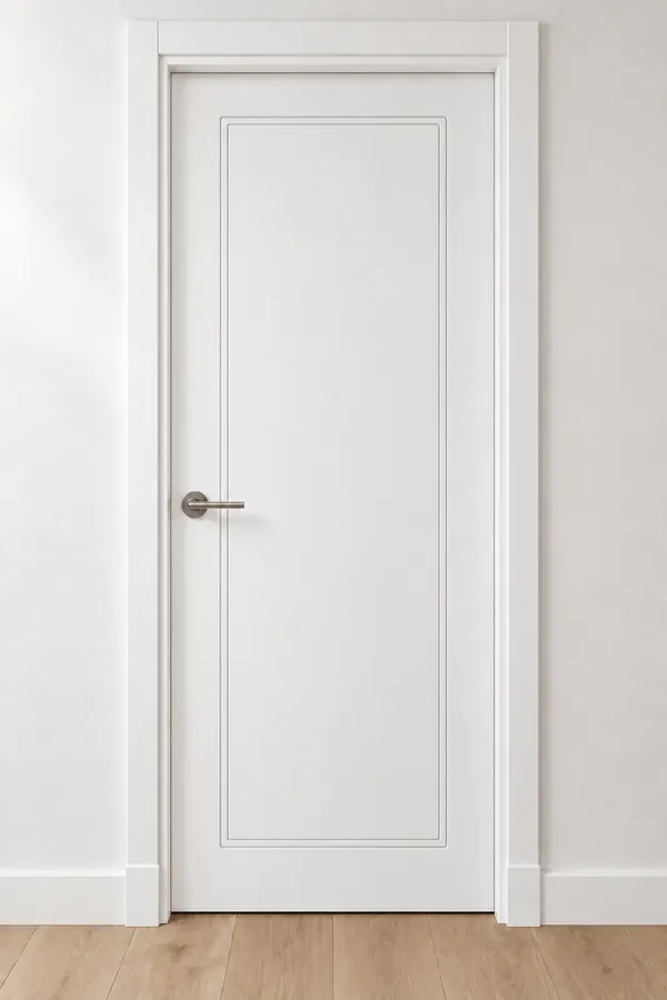 Visualización de catálogo HSM-01 Marco: puerta pantografiada lacada en blanco