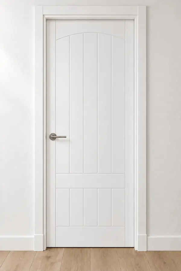 Visualización de catálogo HSL-07 Duela: puerta pantografiada lacada en blanco
