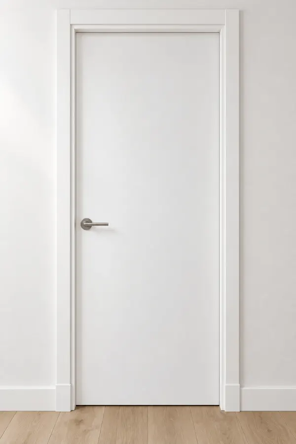 Visualización de catálogo HSL-11 Lisa: puerta lisa lacada en blanco, sin pantografiado
