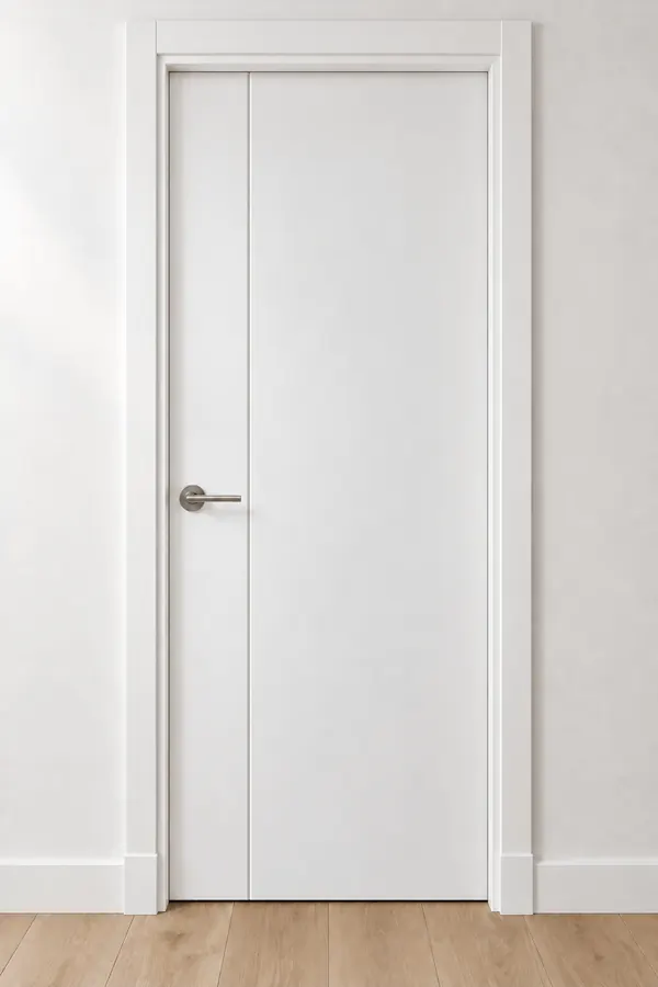 Visualización de catálogo HSL-15 Trazo lateral: puerta pantografiada lacada en blanco