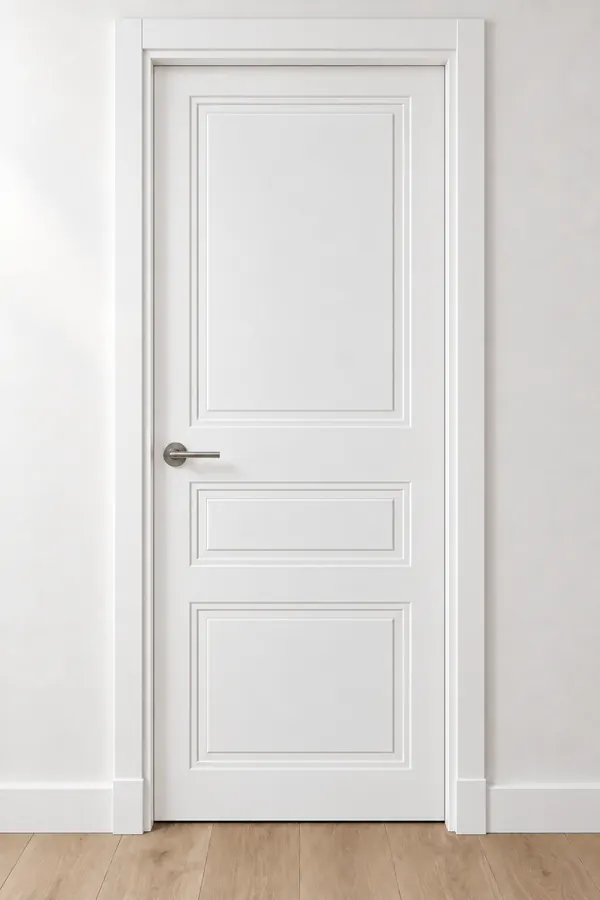 Visualización de catálogo HSM-11 Tres proporciones: puerta pantografiada lacada en blanco