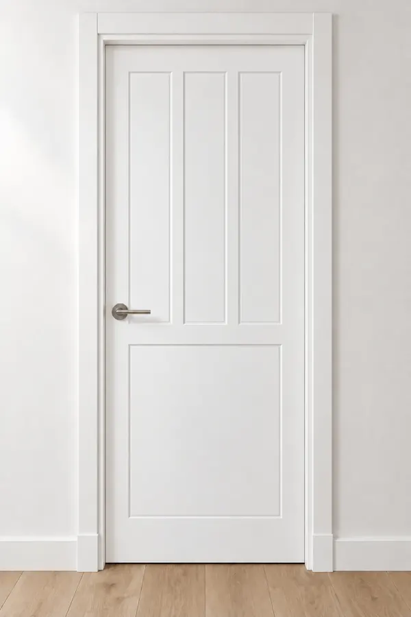 Visualización de catálogo HSM-12 Terna: puerta pantografiada lacada en blanco