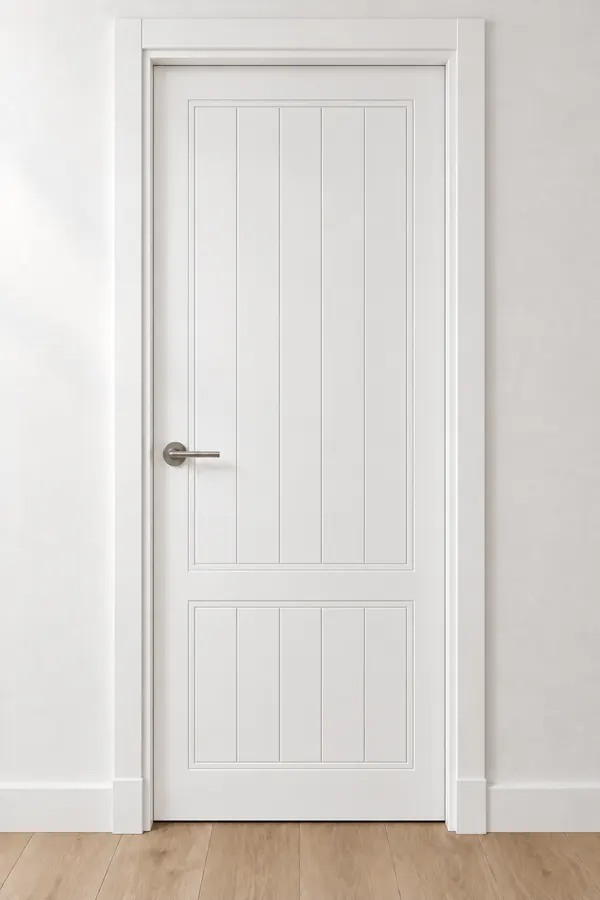 Visualización de catálogo HSM-14 Tablillas: puerta pantografiada lacada en blanco